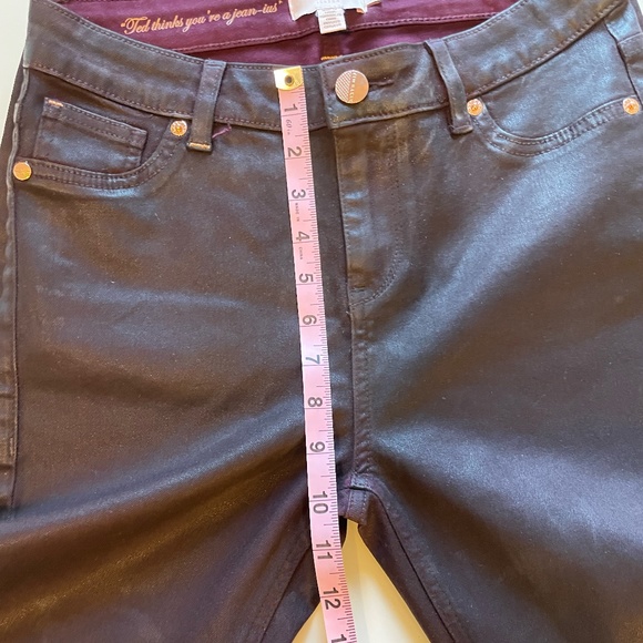 NWOT Ted Baker London Anna wax-finished skinny jeans size 28 / color purple - Picture 5 of 12
